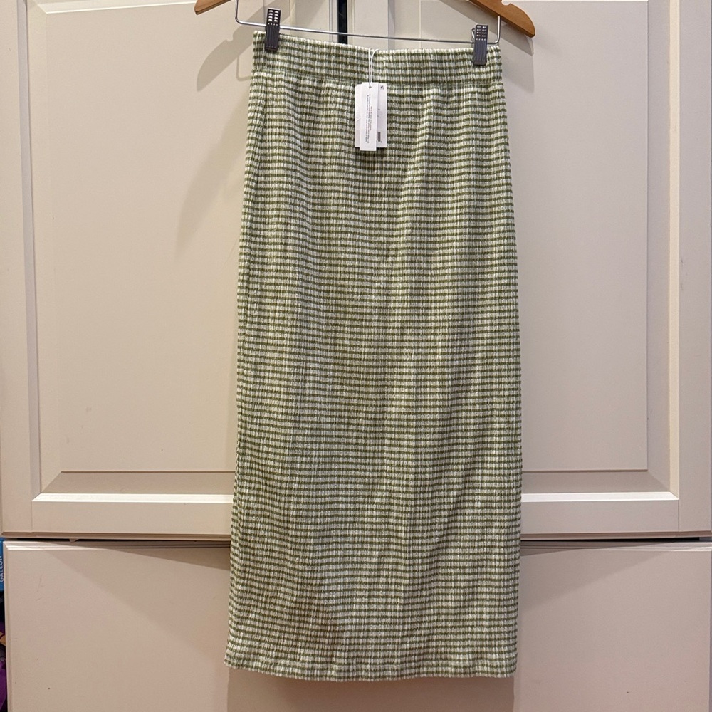 Vince | Seersucker Midi Skirt - Picture 6 of 10